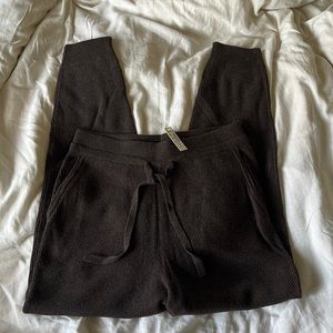 NWT Madewell Asherton Waffle Sweater Jogger Sweat Lounge Pants Size Small